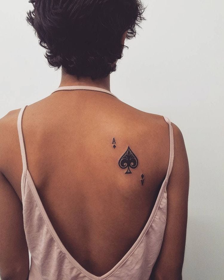 Ace of Spades Tattoo On Back
