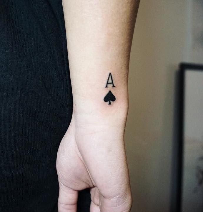 Ace of Spades Tattoo on Wrist