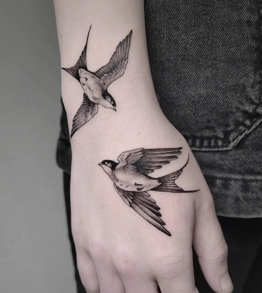 What does the swallow tattoo symbolize