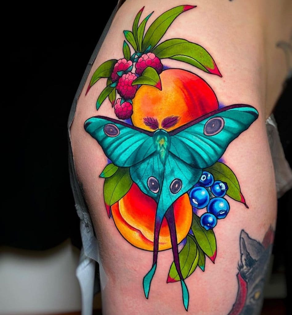 Luna Moth Tattoo  Color  3X4 Inches  Americas Best Tattoos